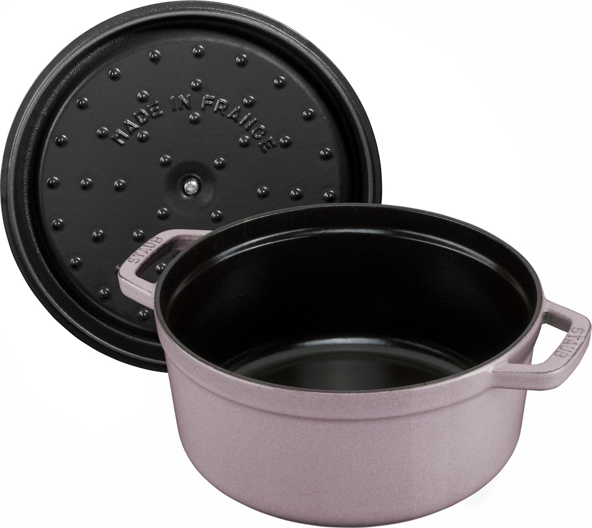Staub Cast Iron 5.5-qt Round Cocotte - Cherry
