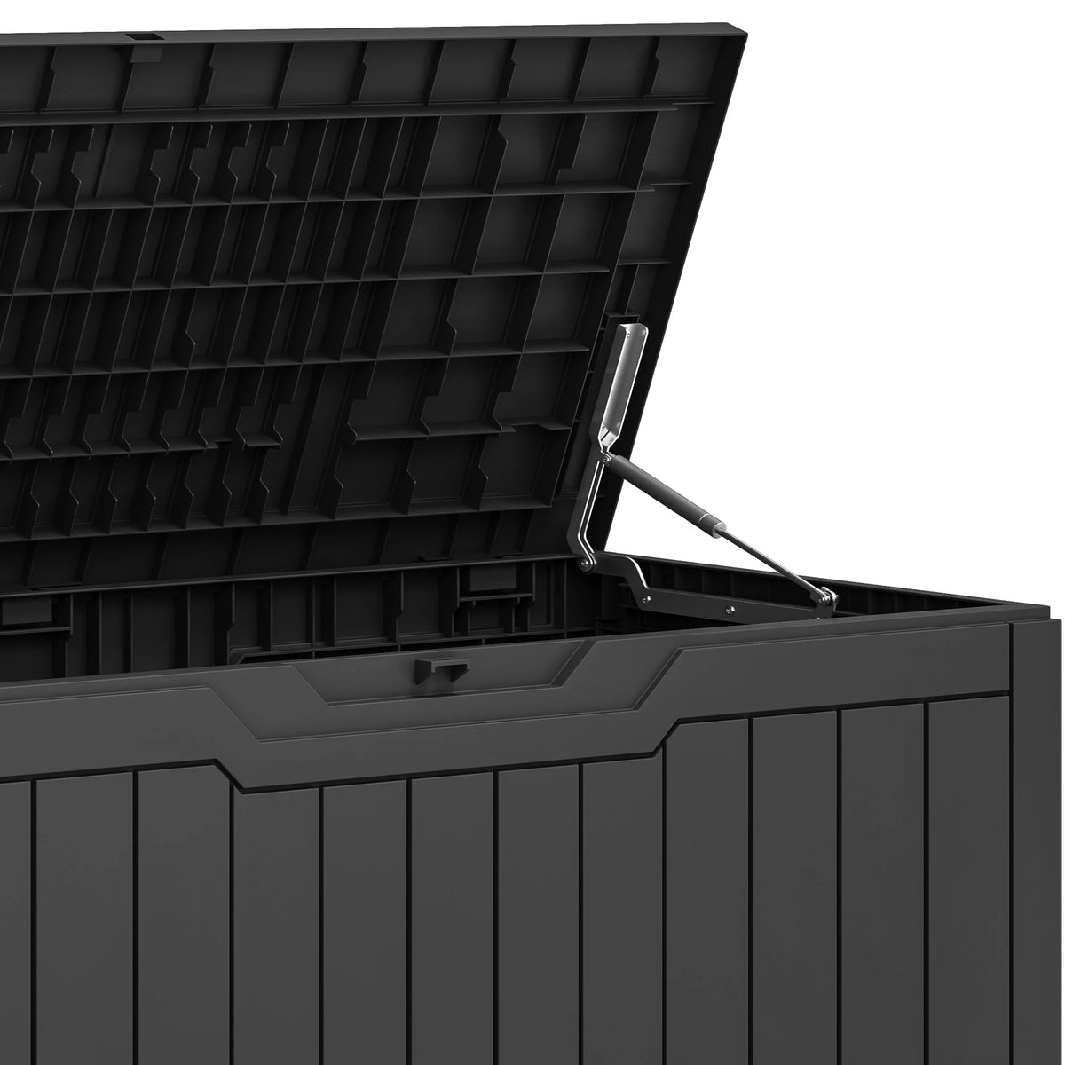 Uforic Outdoor 100 Gallon Resin Deck Box, Weatherproof&Lockable,Black