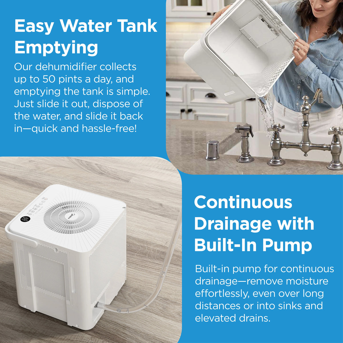Midea Cube 20-Pint Smart Wi-Fi Dehumidifier, White, Automatic Shut-Off