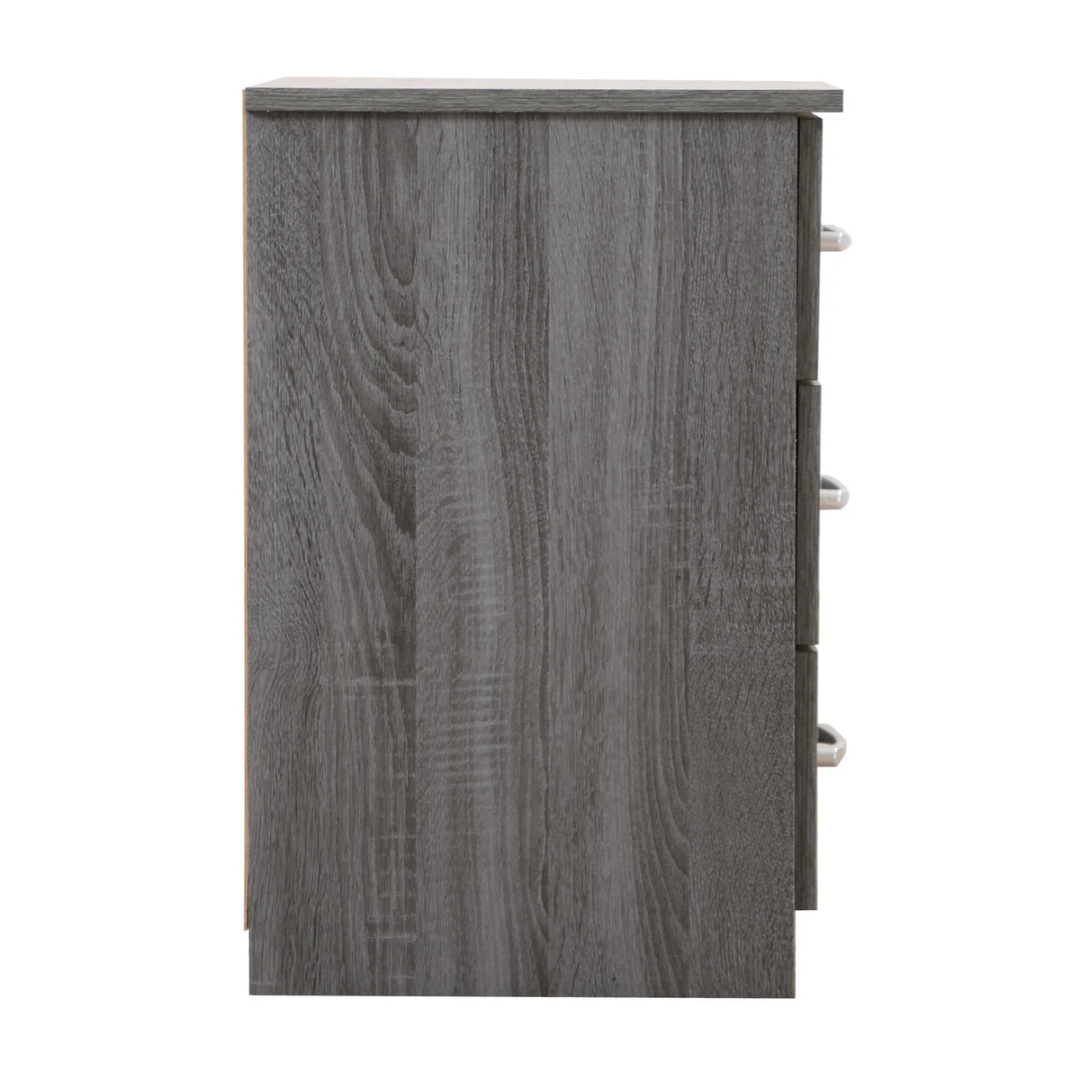 Glory Furniture Boston 3 Drawer Nightstand in Gray