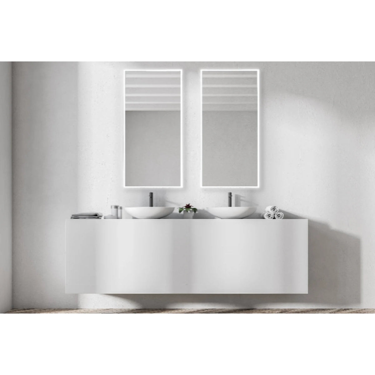 Modern Mirrors Astral Lighted Bathroom Vanity Mirror, Wall Mirror with Dimmable Daylight LED Lighting