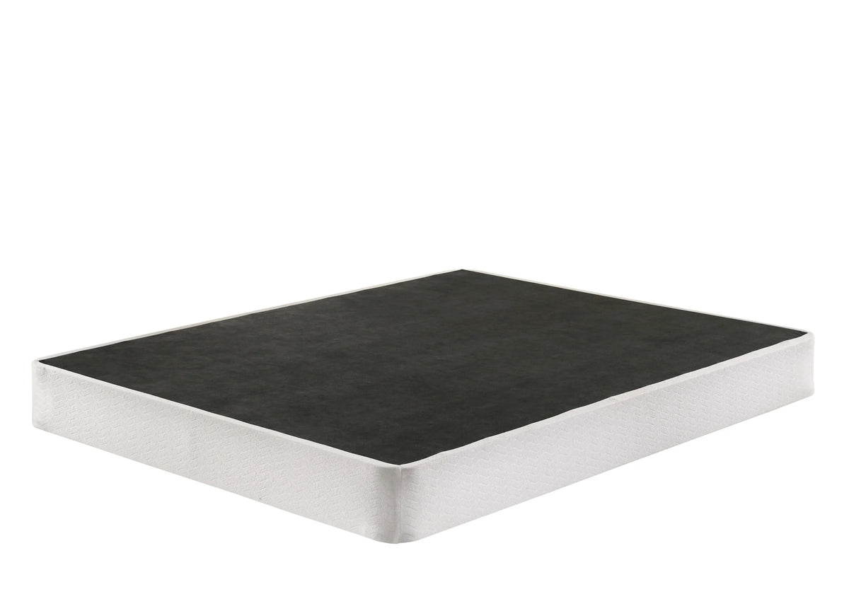 Home Design Concord Queen 5" Metal Box Spring with Strong Metal Slats, Black/White, Easy Assembly