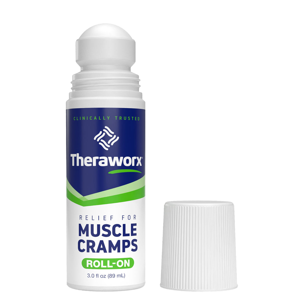 Theraworx Muscle Cramps Roll-On, with Magnesium Sulfate 3oz, 2-pack