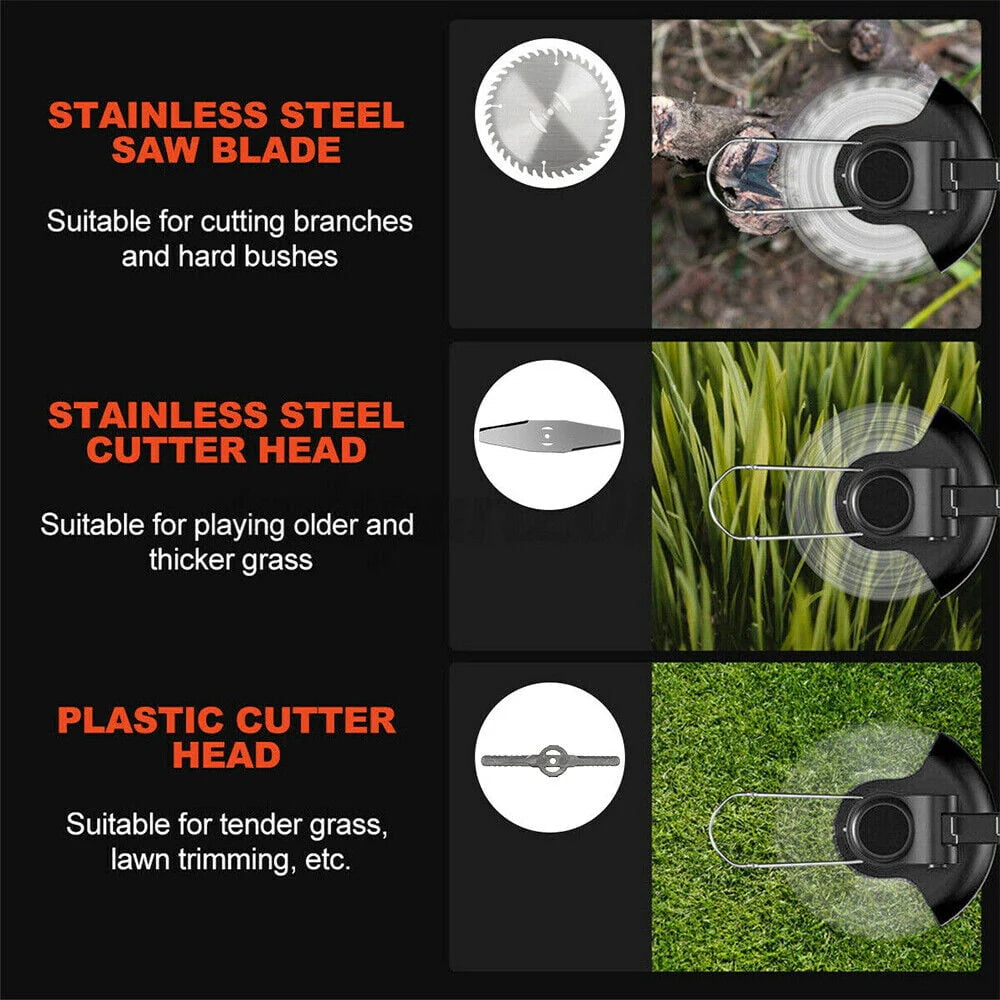 Paddsun Electric Weed Eater Lawn Edger Cordless Grass String Trimmer Cutter 24V &Battery
