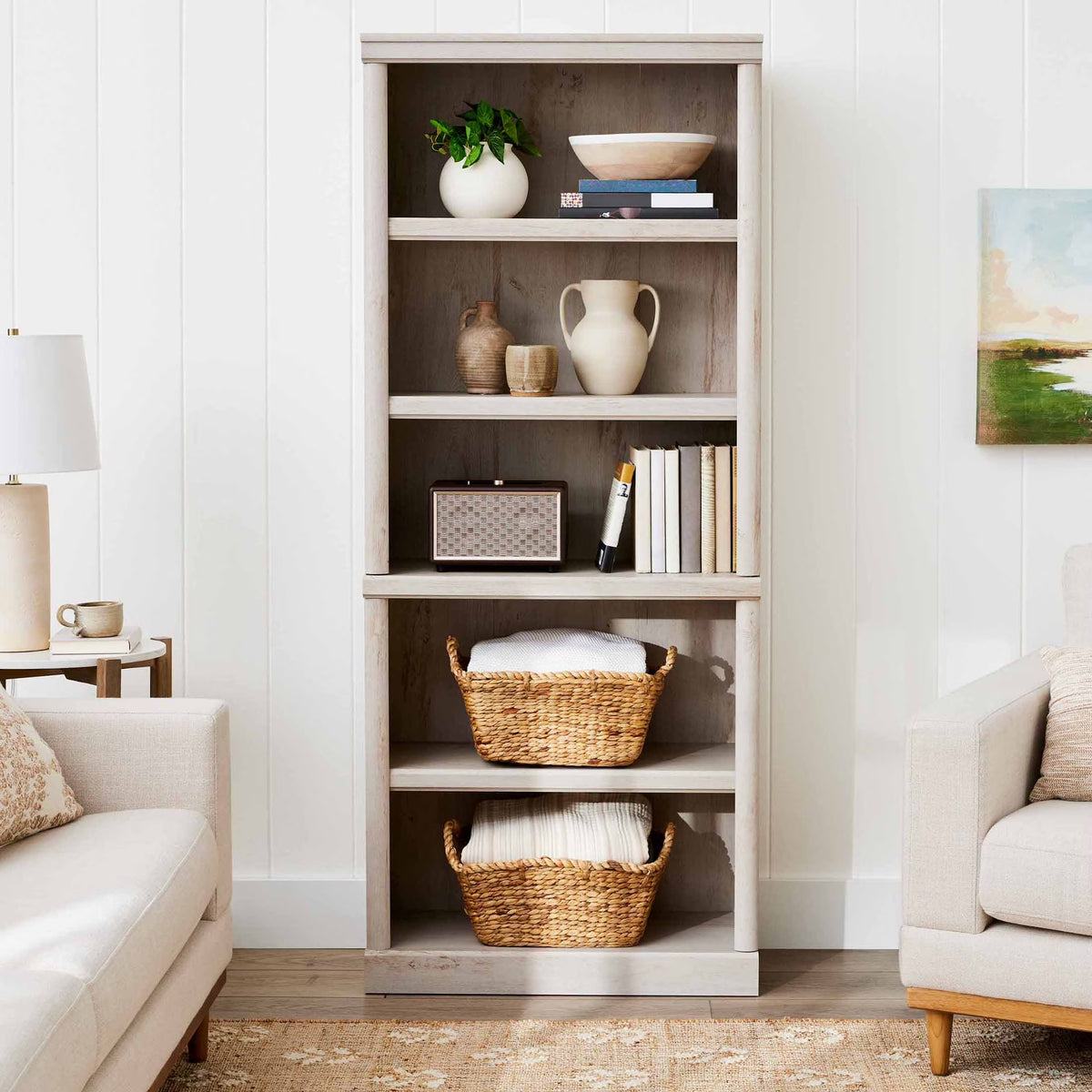 Better Homes & Gardens 71" Ashwood Road 5 Shelf Bookcase, Black Finish