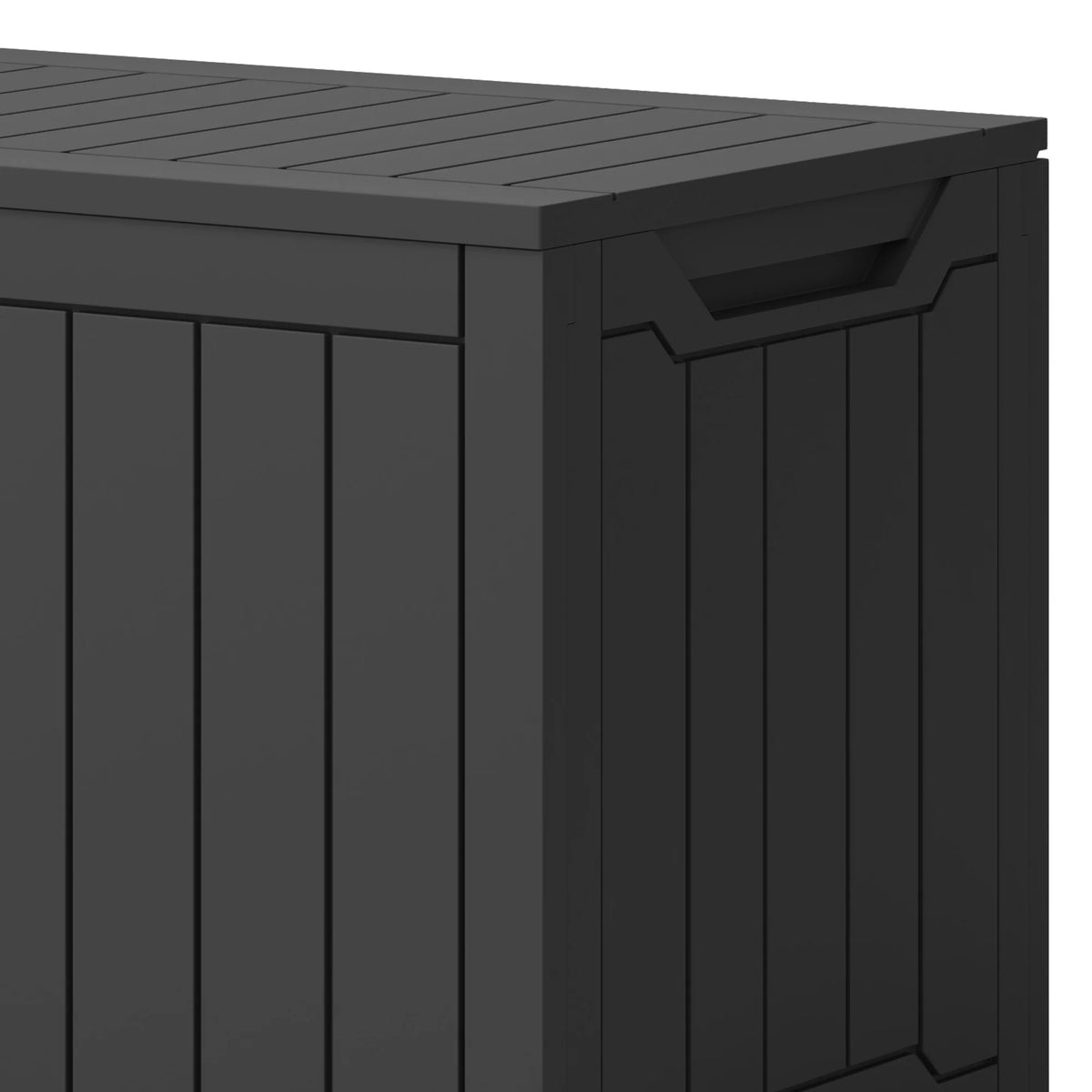 Uforic Outdoor 100 Gallon Resin Deck Box, Weatherproof&Lockable,Black
