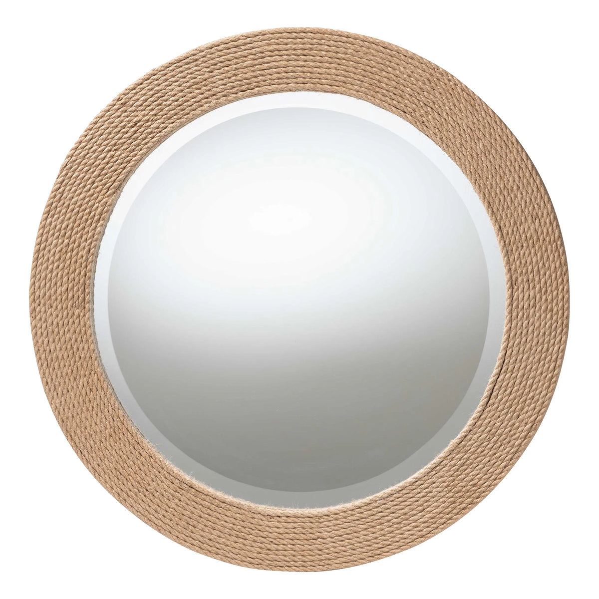 bali & pari Nieva Boho Mirror, 30"W, Round, Natural Brown