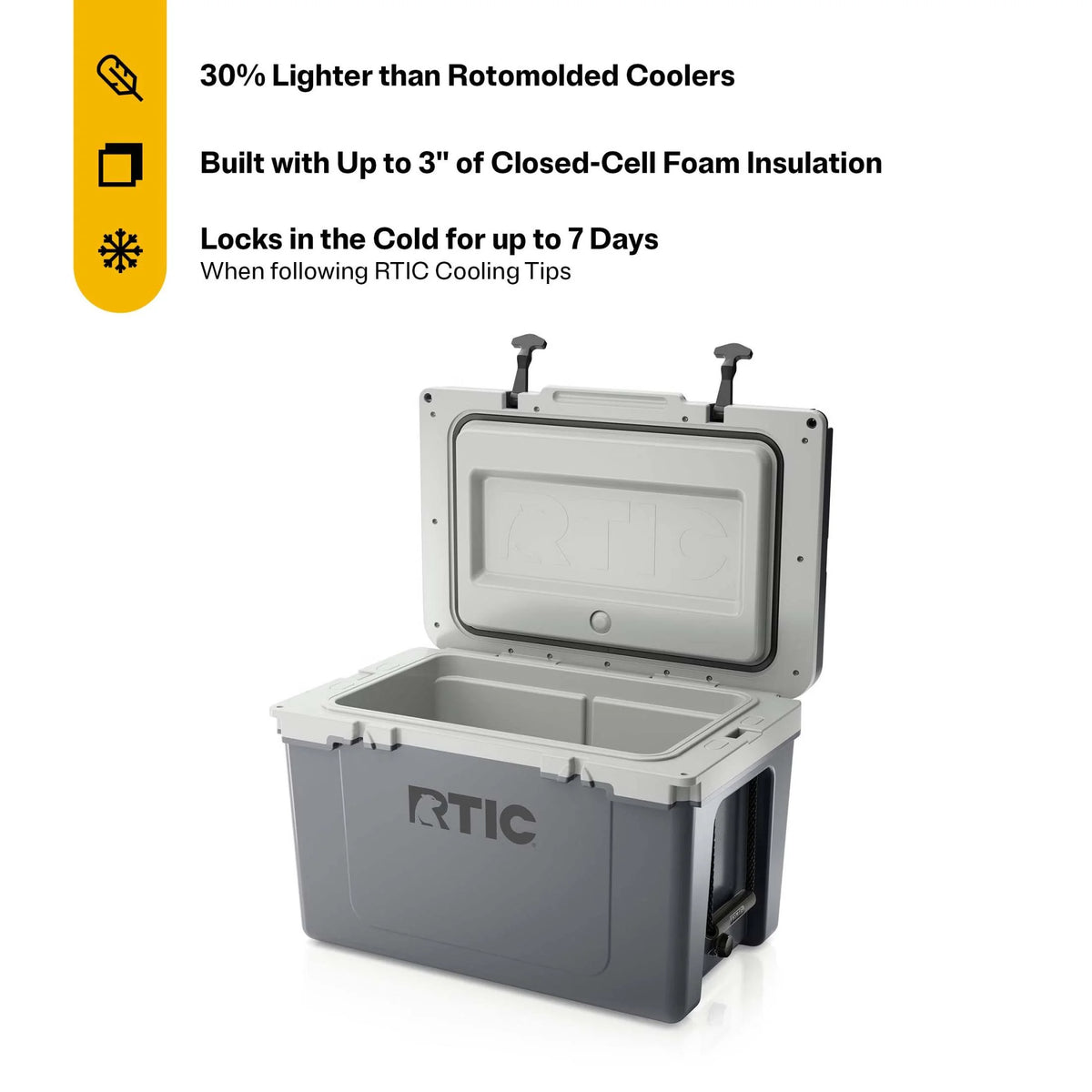 RTIC 52 QT Ultra-Light Hard-Sided Ice Chest Cooler, Fits 76 Cans, Trailblazer