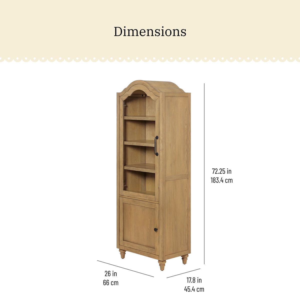 The Pioneer Woman Dining Hutch Cabinet, Medium Brown Finish