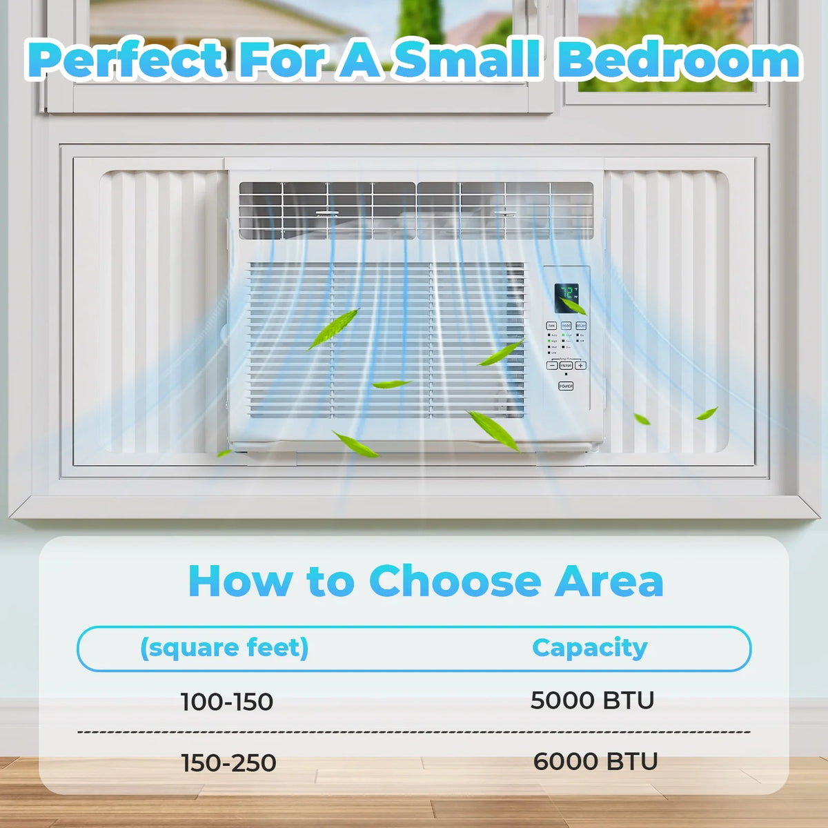 Zimtown 6000BTU Window Air Conditioner With Remote Control, White