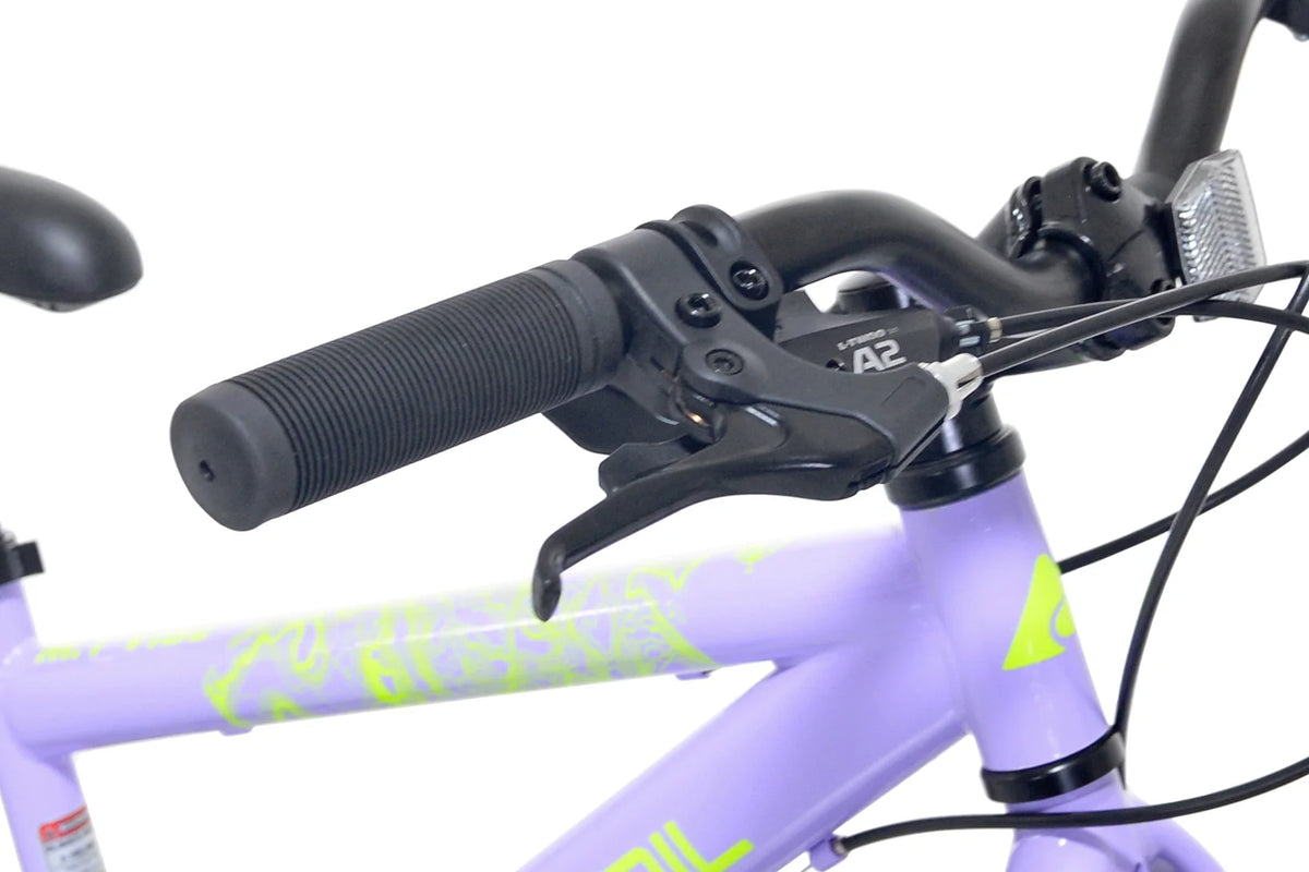 20" Ozark Trail Vibe Mountain Bicycle, 7 Speed, Fits Rider 3'11"-4'4", Purple, Teen, Unisex