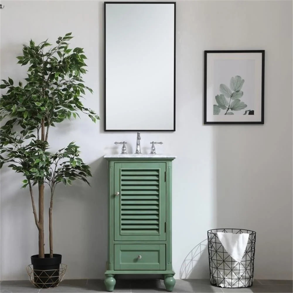 19 inch single bathroom vanity in grey