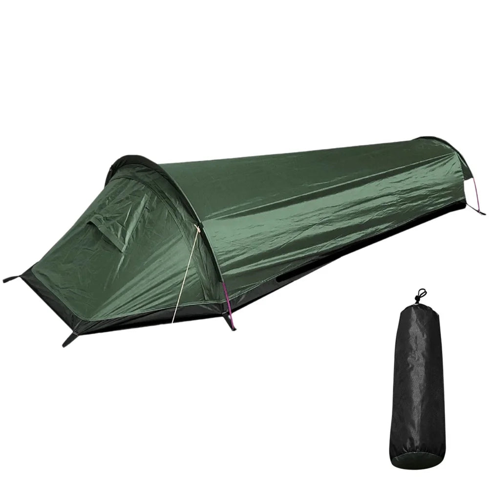 Ultralight Backpacking Camping Tent Compact Single Person Outdoor Tent Yellow