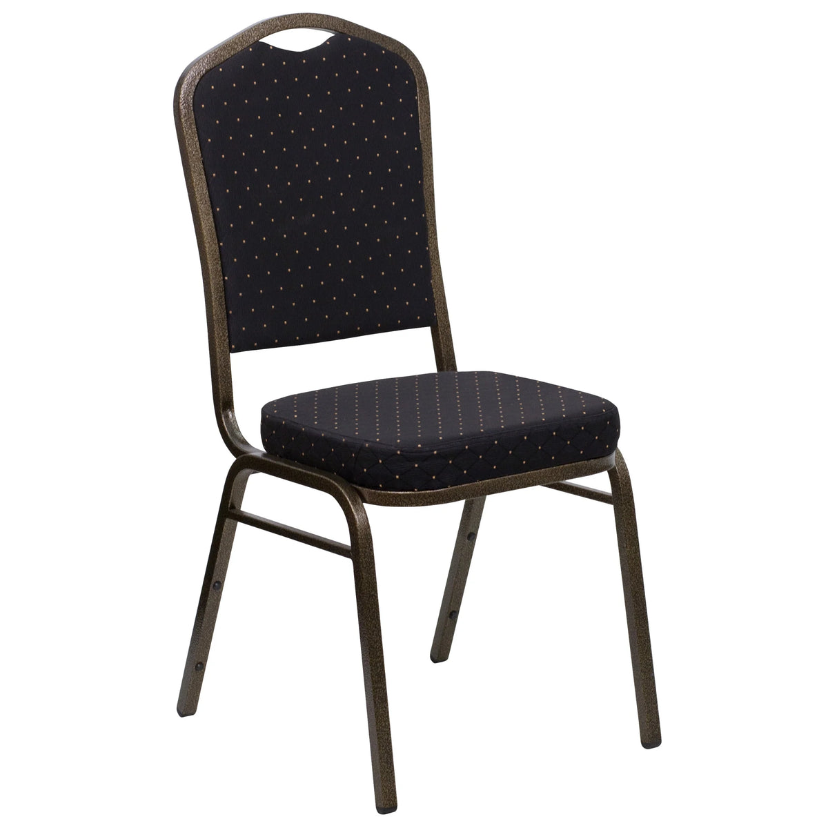 Emma + Oliver 4 Pack Crown Back Stacking Banquet Chair in Navy Vinyl - Silver Vein Frame