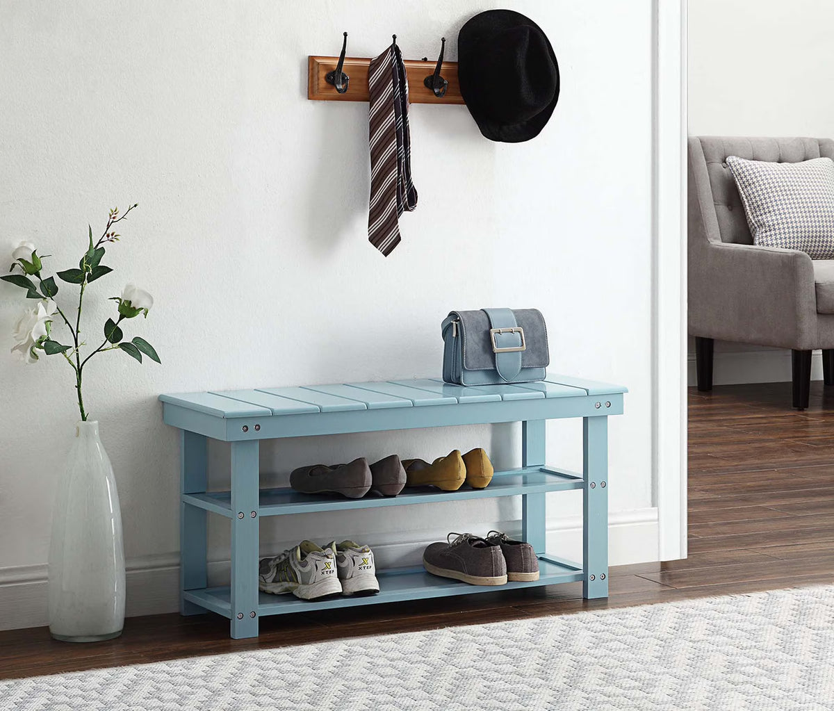 Convenience Concepts Oxford Utility Mudroom Bench