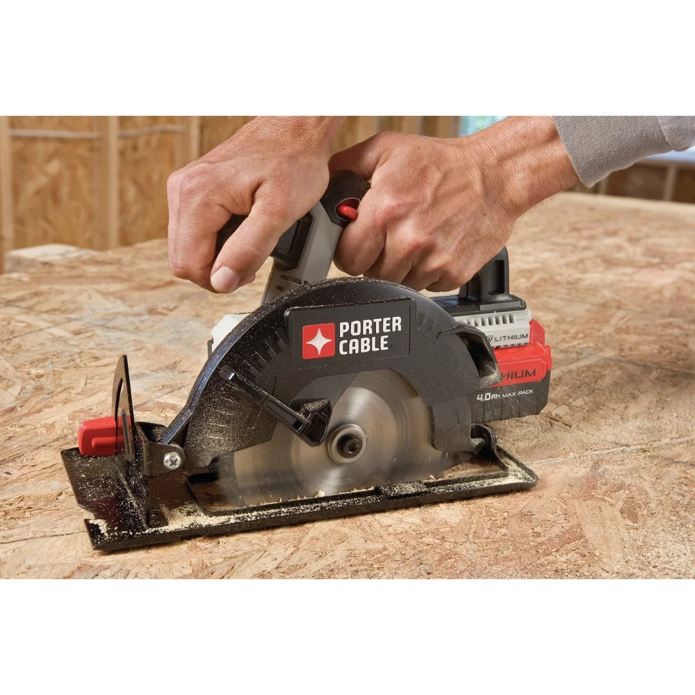 PORTER CABLE PCC660B 20V MAX Lithium-Ion 6-1/2-Inch Cordless Circular Saw (Bare Tool / Battery Sold Seperately)