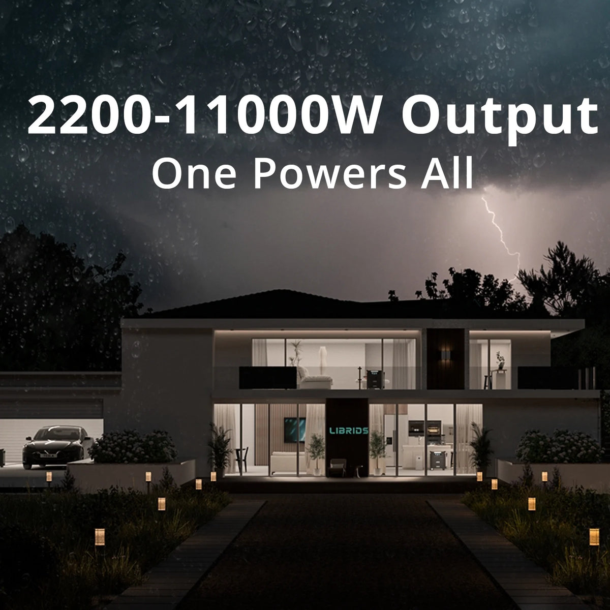 GreenOE Portable Power Station, 2074Wh LFP Battery, Expandable to 6394Wh, 110V 2200W AC Output,Solar Generator for Home Use, Camping Accessories, Emergencies, Power Outages, RVs
