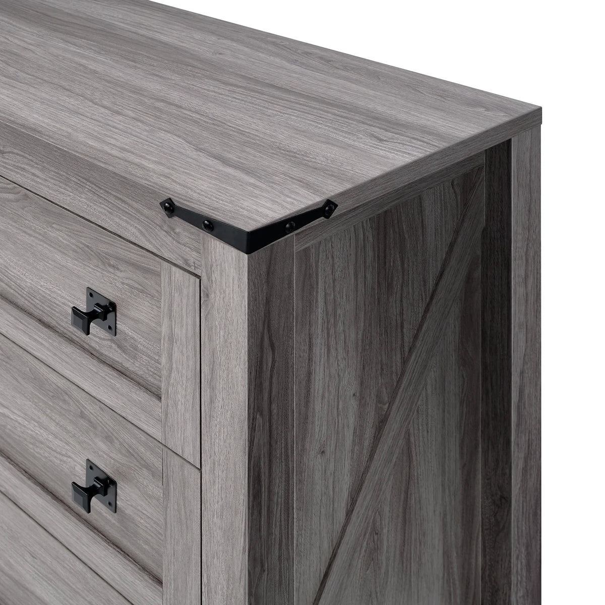 CHITOOMA Wooden Dressers for Bedroom 6 Drawer Adult, 47.2" Storage Cabine with Double Handle, Chest of Drawers for Living Room Hallway, Walnut