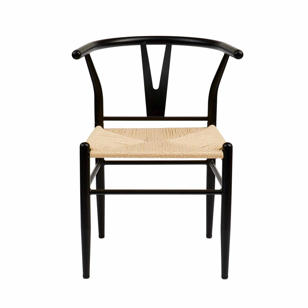 Better Homes & Gardens Springwood Wishbone Chair, Metal Base with Black Finish, 2 Pack