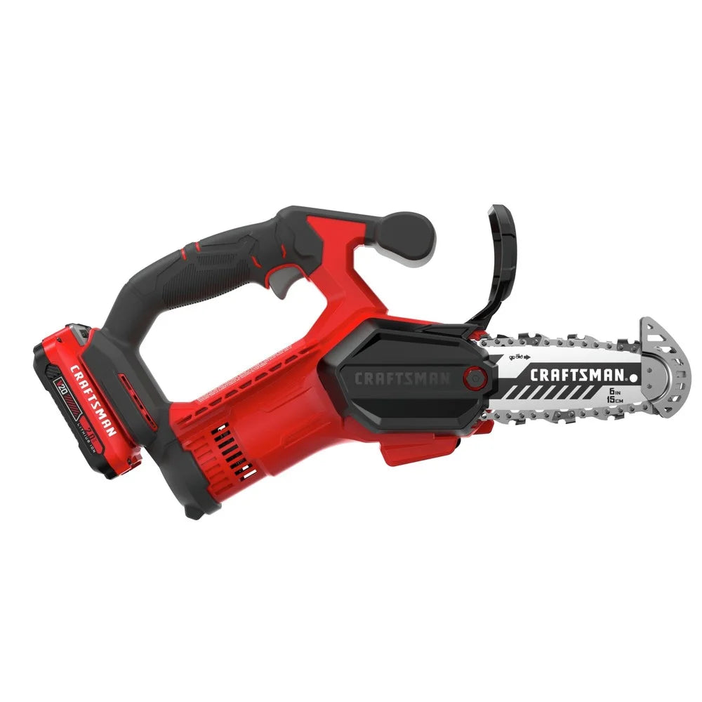 Restored Craftsman CMCCS320D1R V20 Brushed Lithium-Ion Cordless Pruning Chainsaw Kit (2 Ah) (Refurbished)