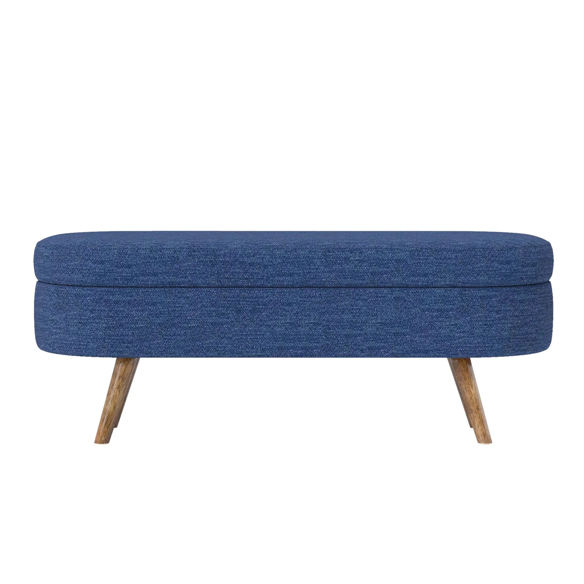 Furniliving Modern Upholstered Button Tufted Storage Ottoman Entryway Bench, Ivory