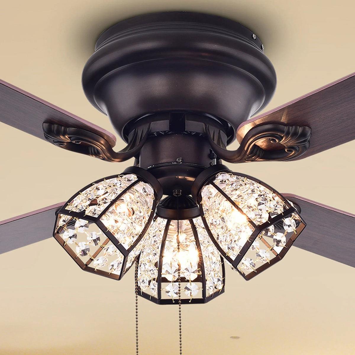 Tarudor 52 inches Indoor Bronze Finish Remote Controlled Ceiling Fan