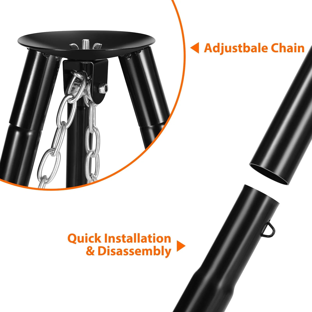 Charcoal Grill Set, Upgraded Adjustable Tripod Grill Set with Grill Net and Fire Pit, Multipurpose Portable Grill for Outdoor Campfire Barbecue Cooking BBQ, Detachable and Easy to Carry
