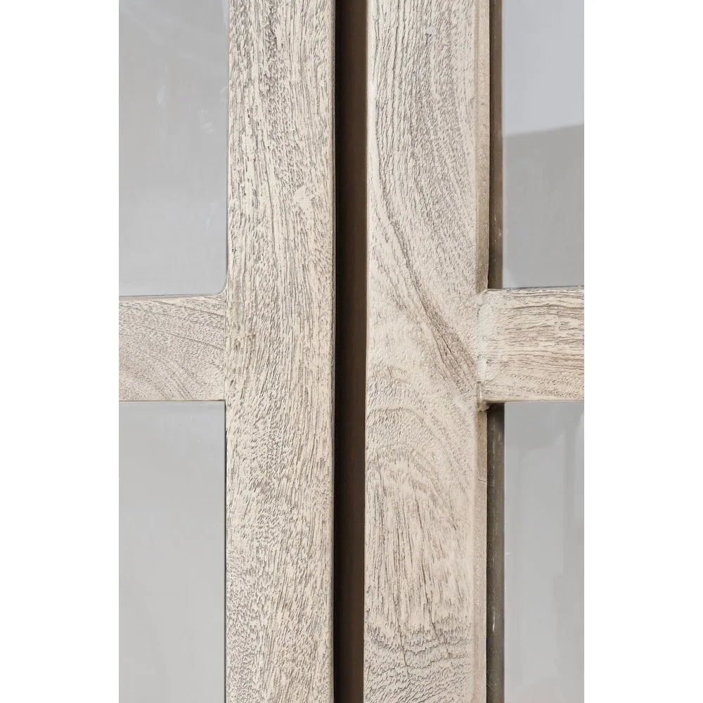 Argyle Bookcase in Modern Light Ash Ivory Finish on Reclaimed Solid Wood