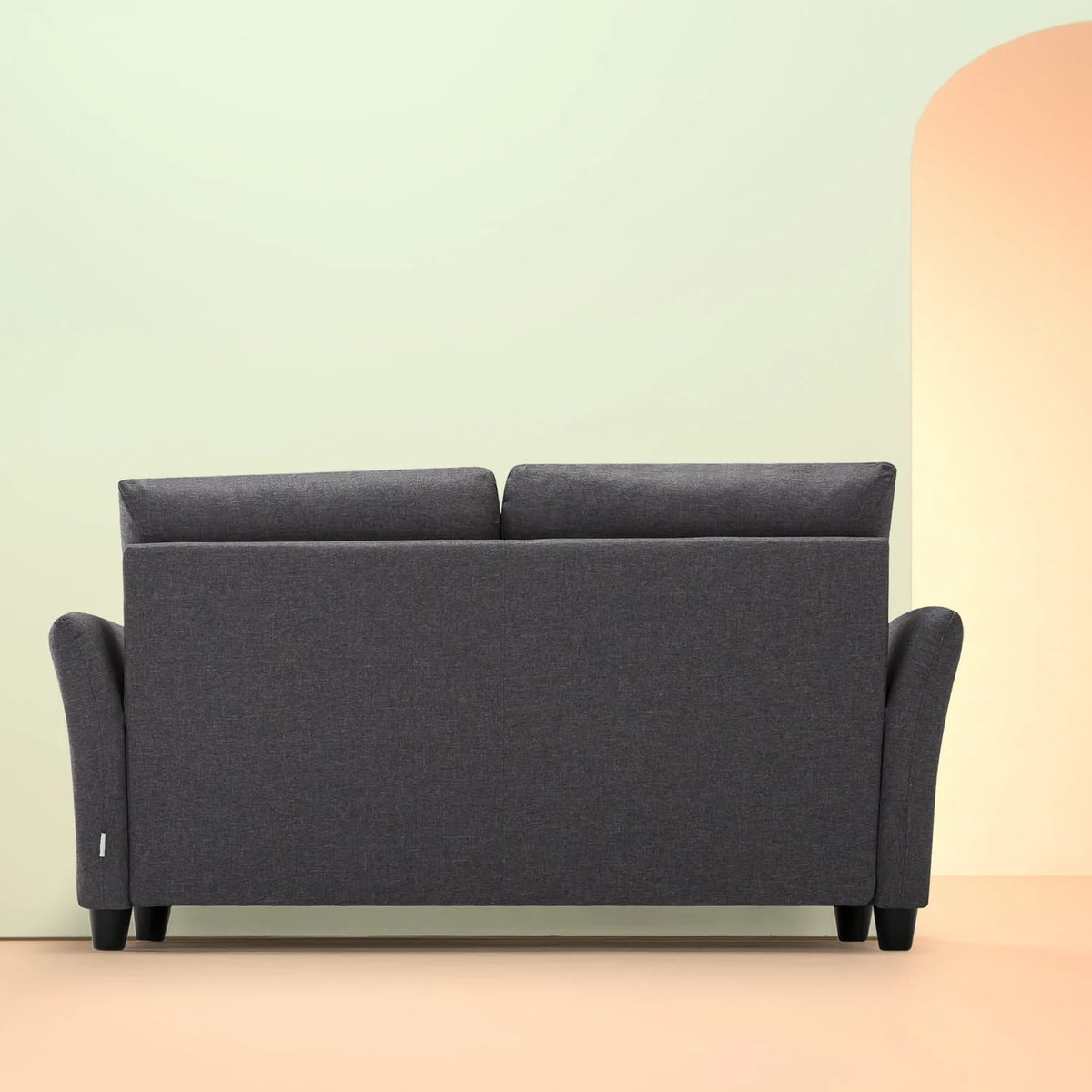 Zinus Ricardo 2-Seater Loveseat, Dark Grey