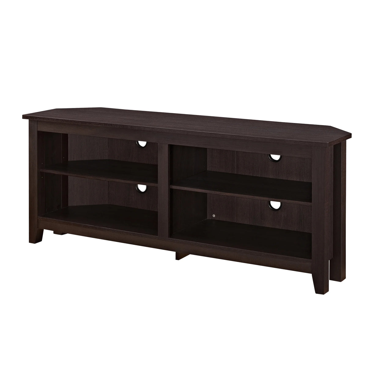 Walker Edison Corner TV Stand Console for TVs up to 64" - Black