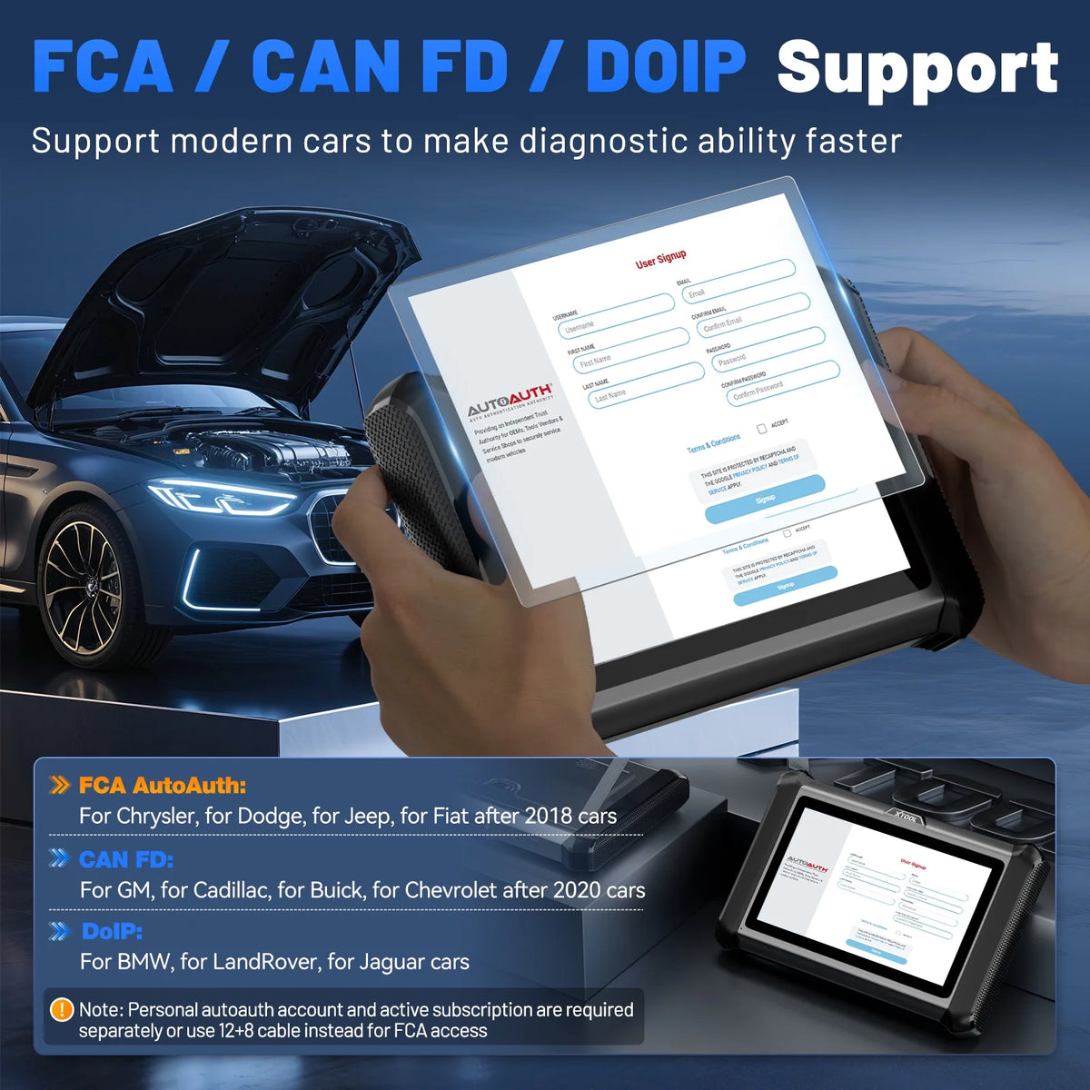 XTOOL X100 Pads Auto Key Fob Programmer Full System OBD2 Scanner 32+ Reset Functions IMMO EEPROM Adapter