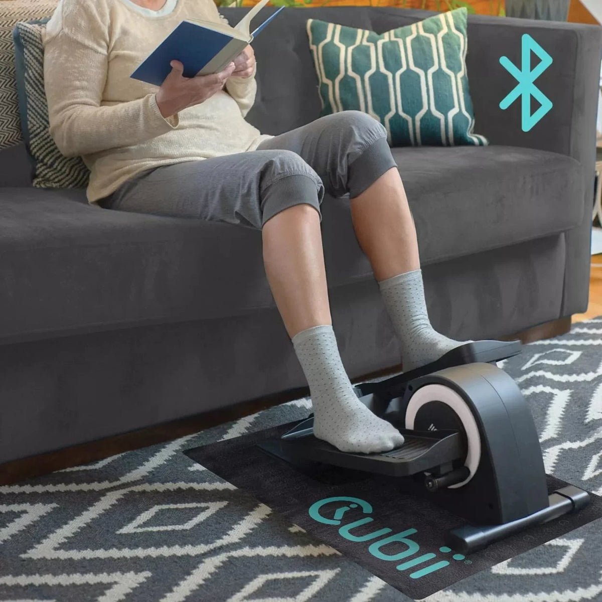 Cubii JR1+ Compact Seated Elliptical With Bluetooth & Gripii Mat
