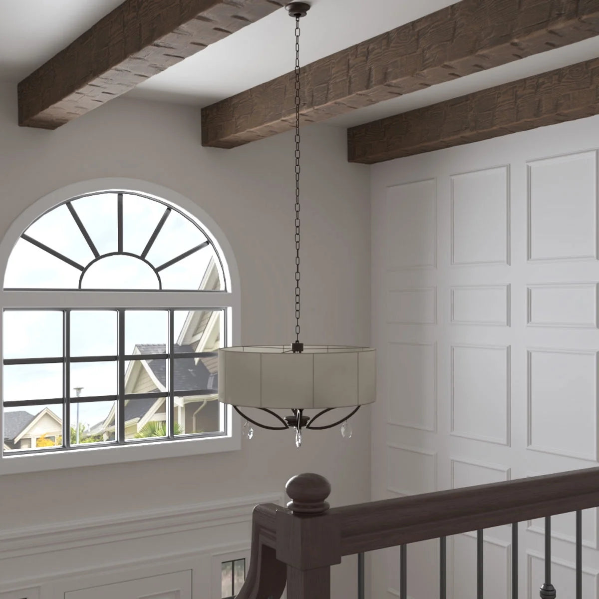 Ekena Millwork 3 1/2"W x 3 1/2"H x 120"L 3-Sided (U-Beam) Reclaimed Axed Cut HeritageTimber Faux Wood Ceiling Beam, Kona Brown