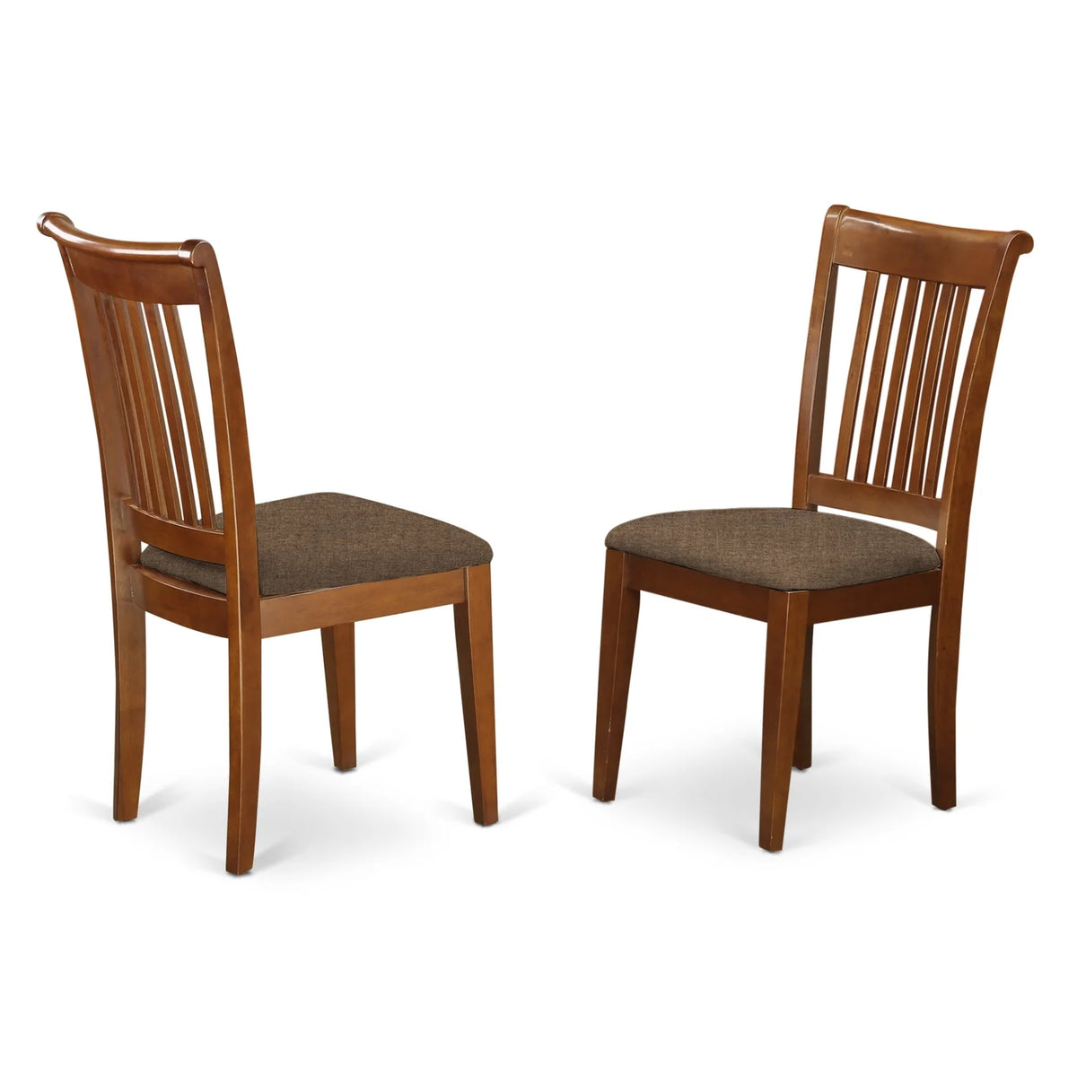 East West Furniture 7 Piece Dining Set Consist of an Oval Dining Room Table and 6 Kitchen Chairs, Saddle Brown (Seats Options) AVPO7-SBR-C