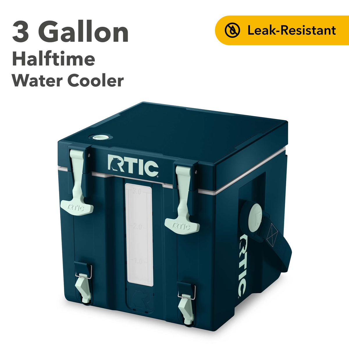 RTIC Halftime Water Cooler, 3 Gallon Hard-Sided Water Cooler, White