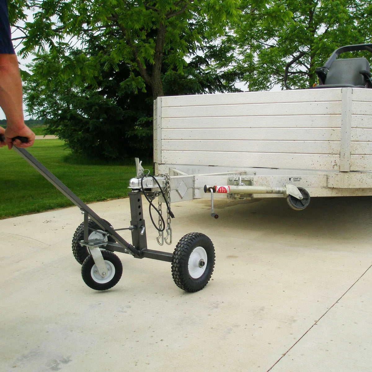 Tow Tuff Adjustable Heavy Duty 800 Pound Capacity Portable Trailer Dolly