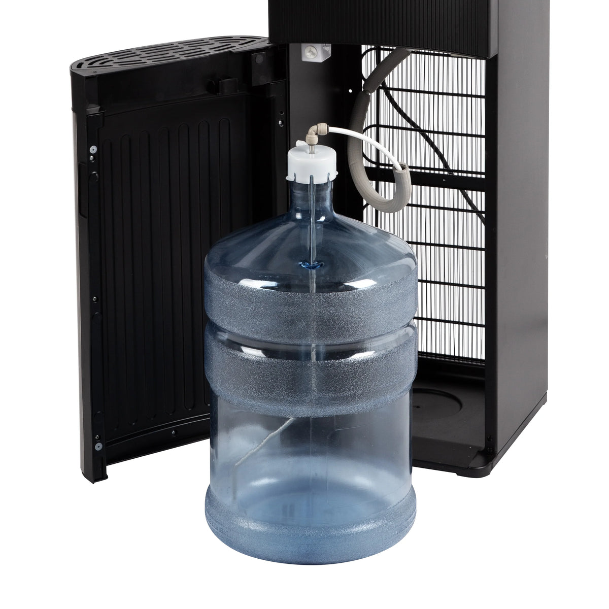 Great Value Bottom Loading Hot/Cold/Room Temp. Water Dispenser, Black/Stainless Steel Water Cooler, 41" High