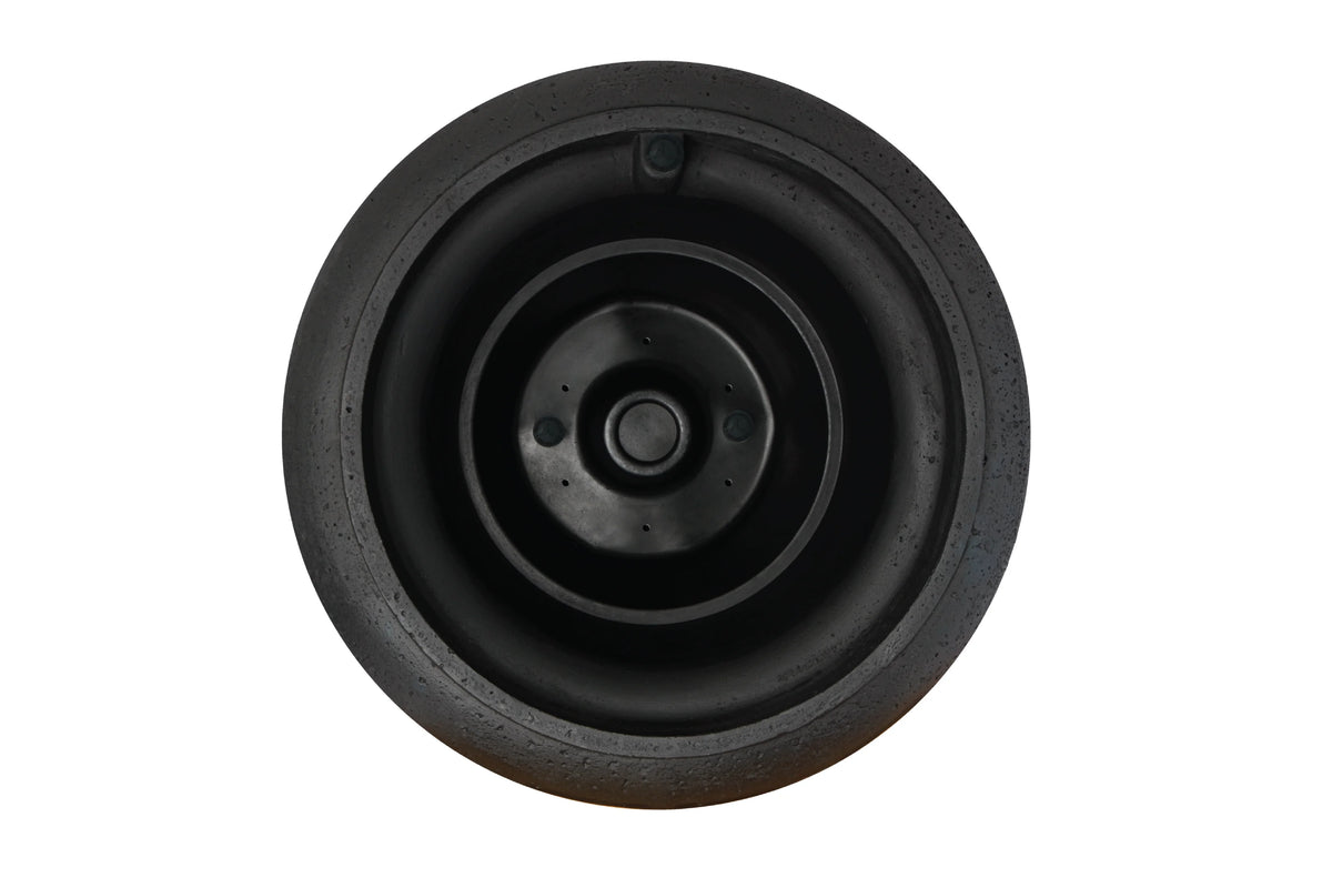 Algreen  25 in. Crete Urn Self-watering Planter, Black