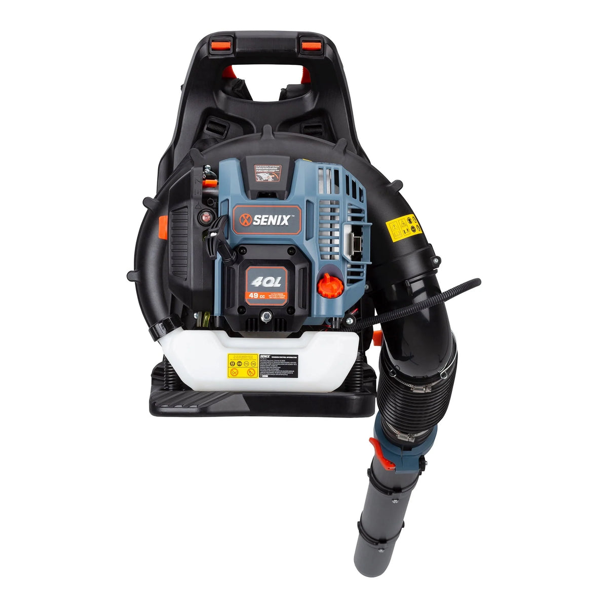 SENIX 49 Cc 4-Cycle Gas Powered Backpack Leaf Blower, up To 600 cfm and 200 mph, BLB4QL-M