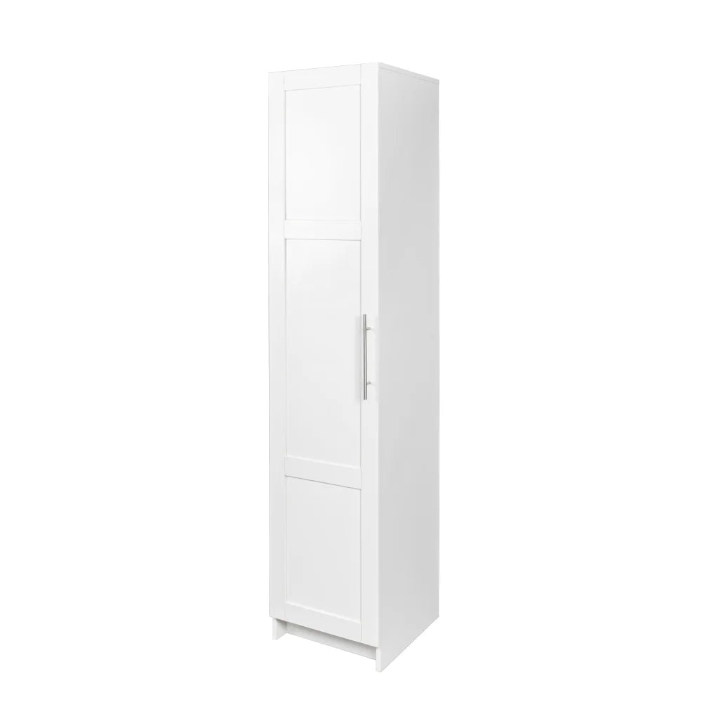 Stackable Wall Cabinet,Solid Wood Storage Cabinet with Adjustable Shelves and Doors,Console Table Side Table for Hallway,Sideboard Buffet Cupboard for Kitchen, 15.75" D x 15.75" W x 70.87" H, White
