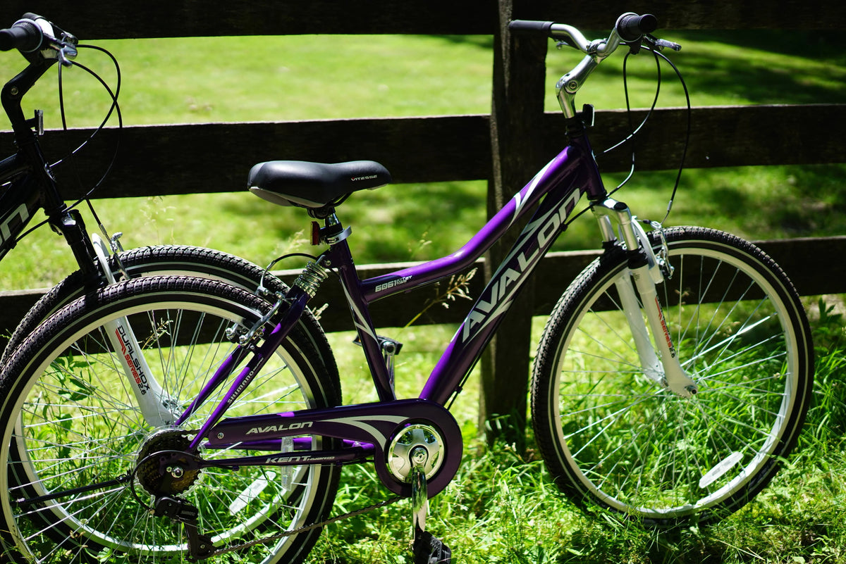 Bicycle 26 In. Avalon Comfort Women's Full Suspension Hybrid Bike, Purple