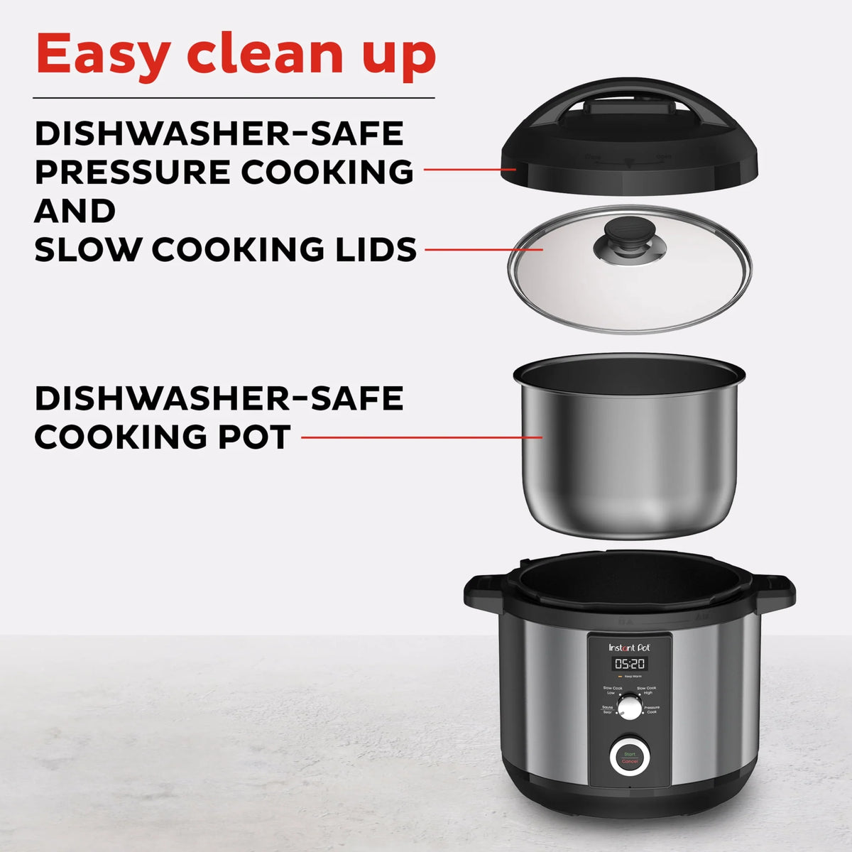 Instant Pot 6QT Easy 3-in-1 Slow Cooker, Pressure Cooker, and Saut�� Pot