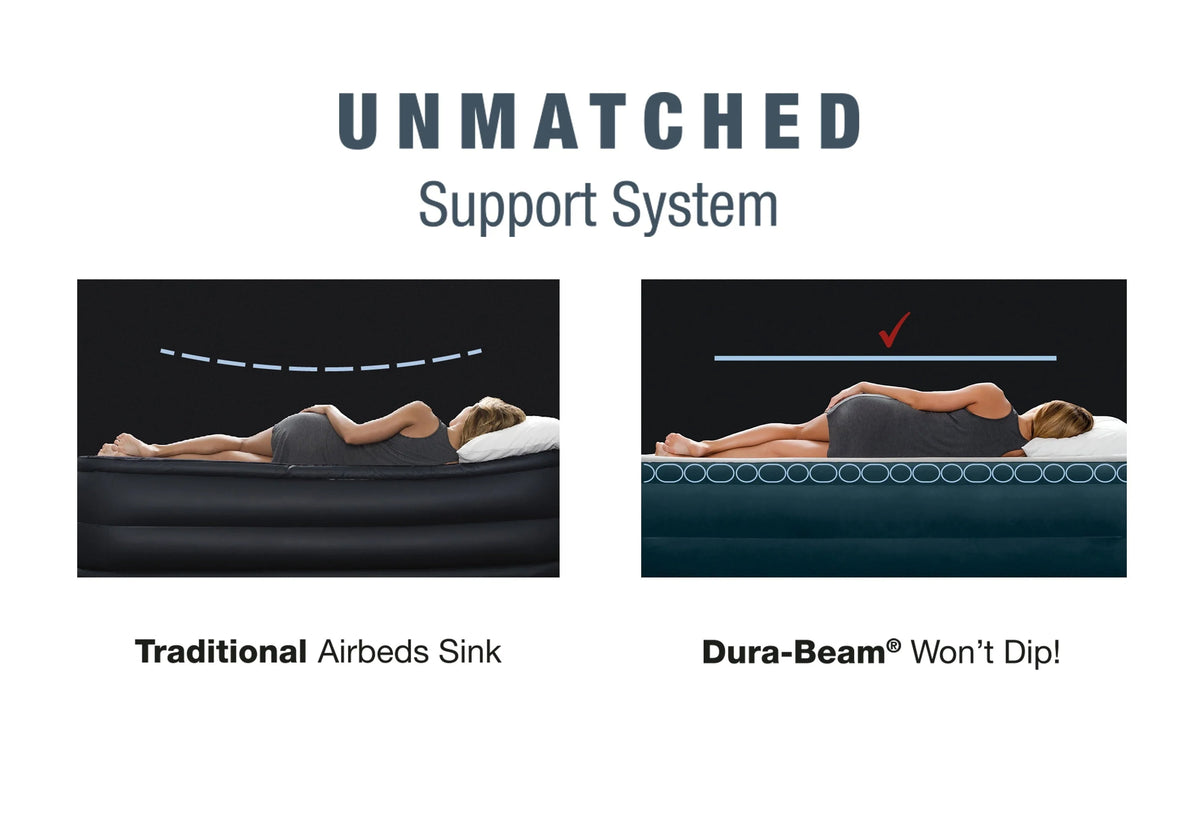 Intex 24" Dream Lux Pillow Top Dura-Beam Airbed Mattress with Internal Pump - Queen
