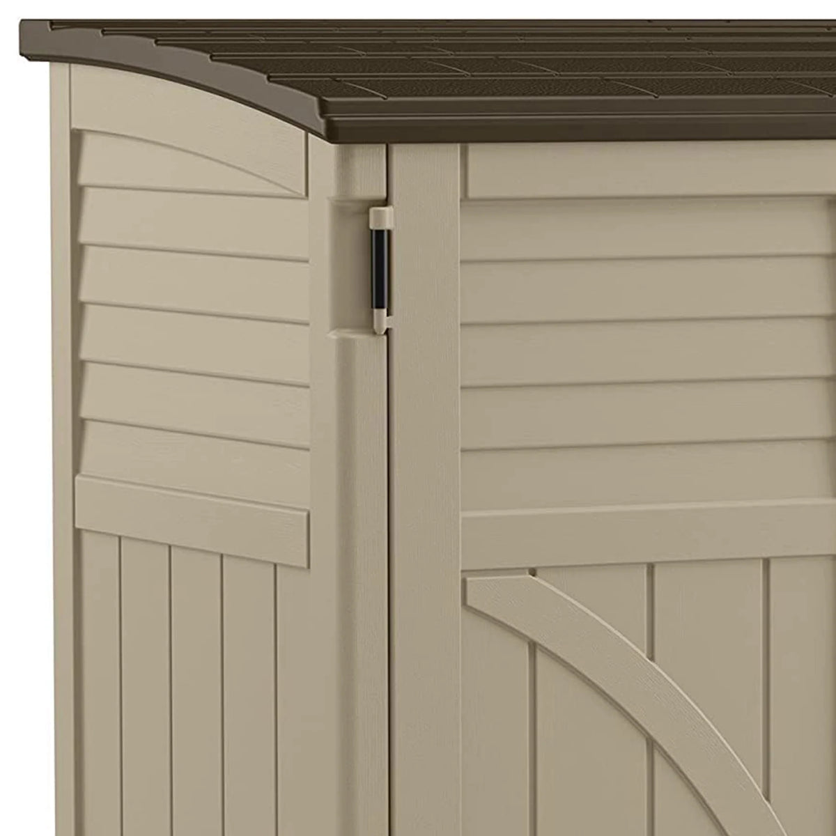 Suncast 34 cu. ft. All-Weather Resin Horizontal Outdoor Storage Shed, Taupe