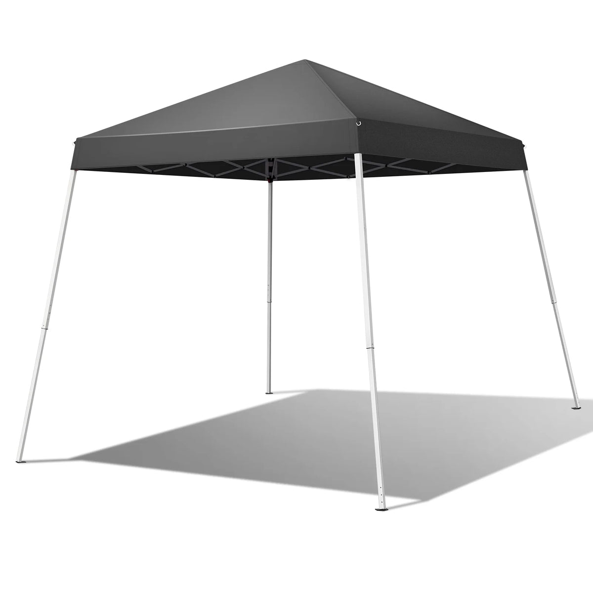 UBesGoo 6' x 6' Slant Leg Pop Up Canopy Tent Camping with Carry Bag Gray