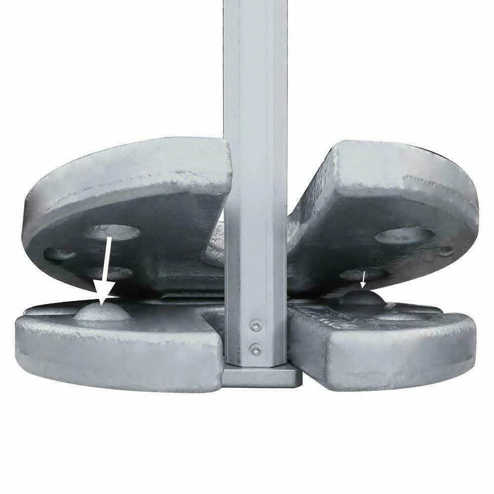 Eurmax Canopy Weights,Silver Iron Weights for Pop up Canopy,2-Pc Pack,44 Lbs