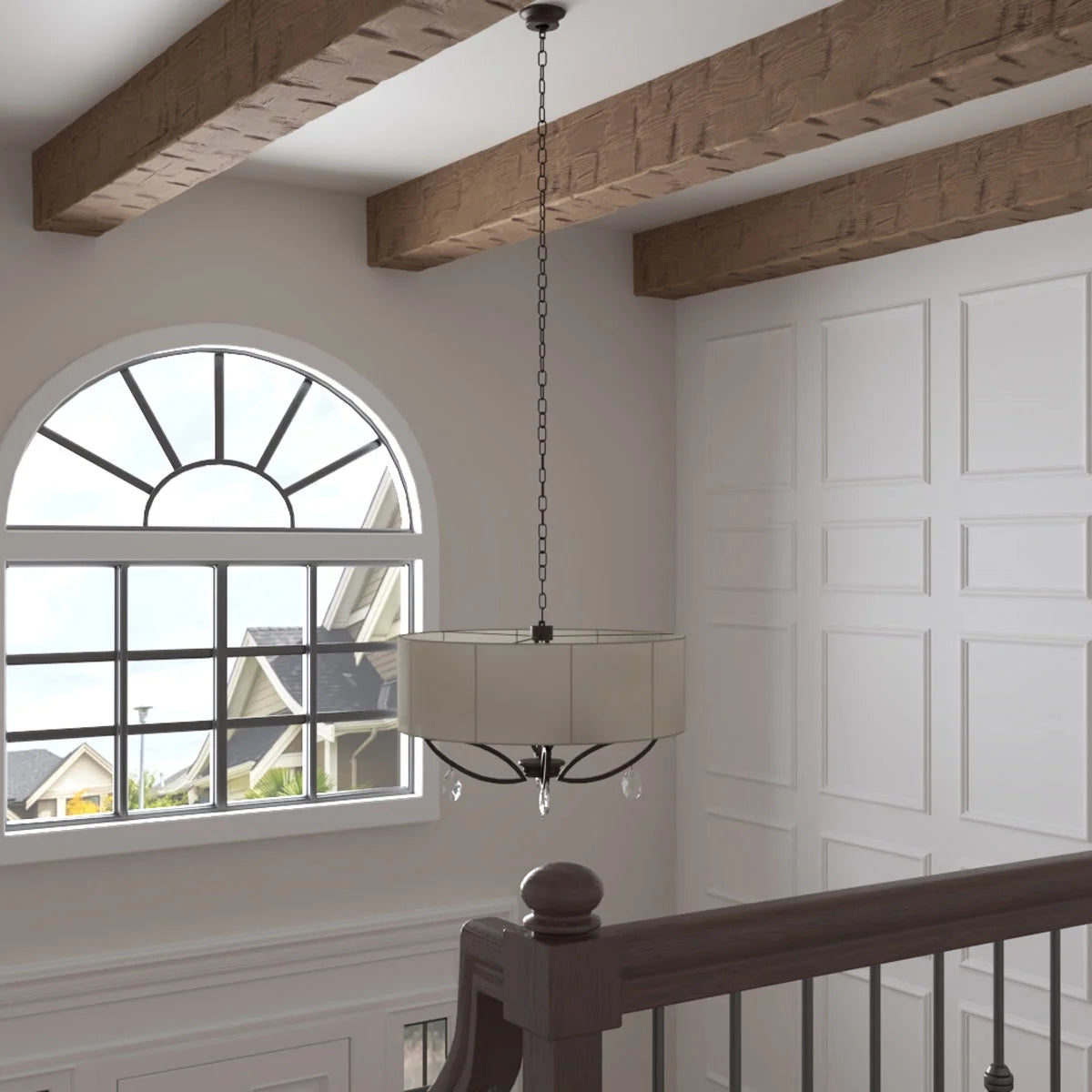 Ekena Millwork 3 1/2"W x 3 1/2"H x 120"L 3-Sided (U-Beam) Reclaimed Axed Cut HeritageTimber Faux Wood Ceiling Beam, Kona Brown