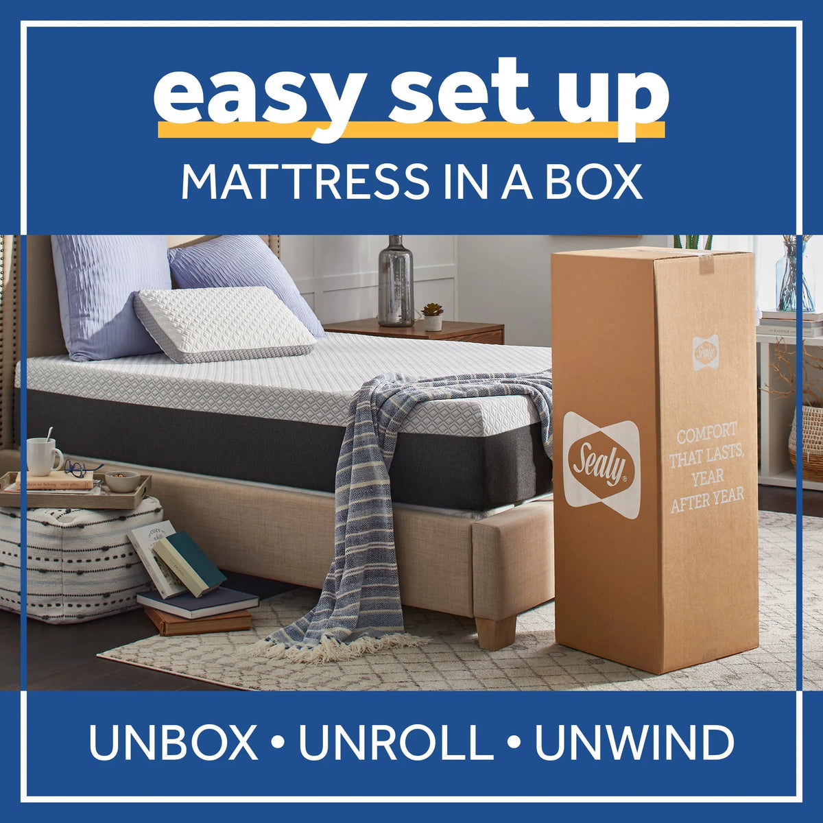 12" Cool & Clean Hybrid Mattress, Twin-XL