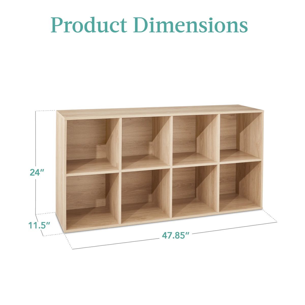 Best Choice Products 8-Cube Bookshelf, 11in Display Storage System, Organizer w/ Removable Back Panels - Black