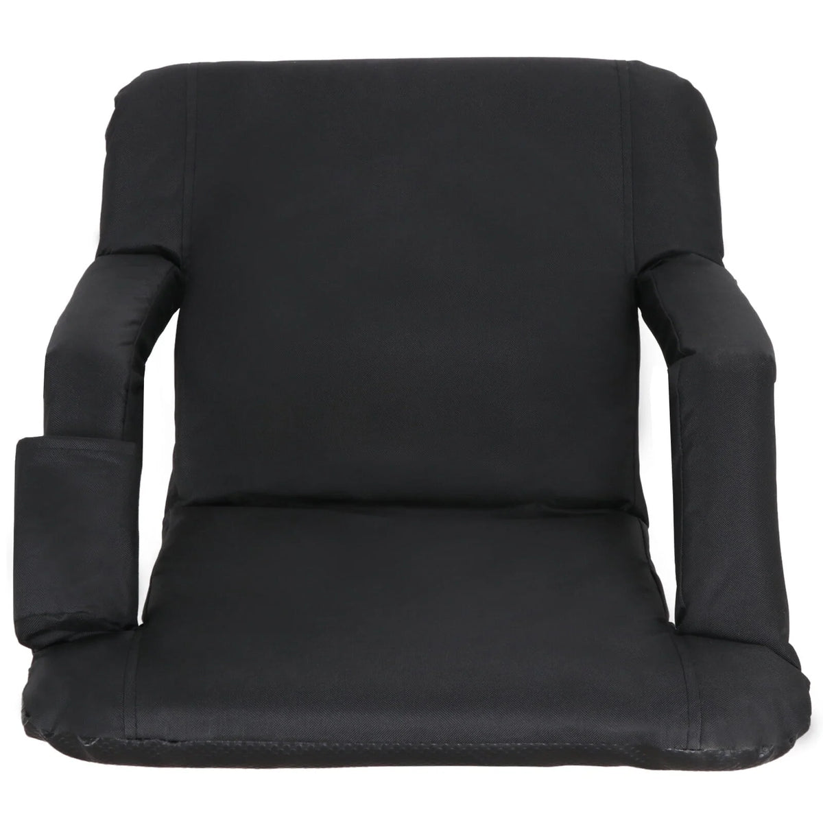 ZenSports 2 Pack Stadium Chair Seat for Bleachers 6 Reclining Positions - Black